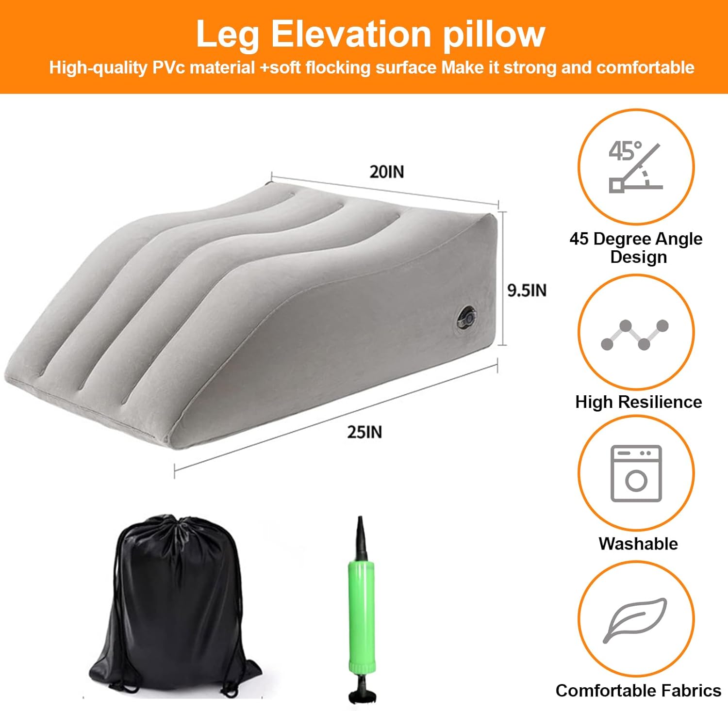 Inflatable Leg Elevation Pillow