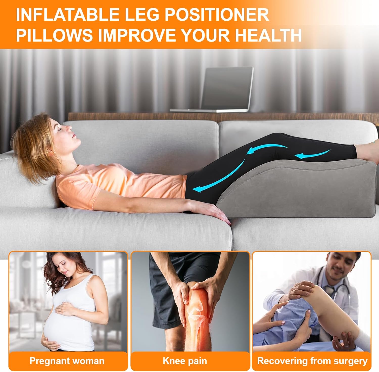 Inflatable Leg Elevation Pillow